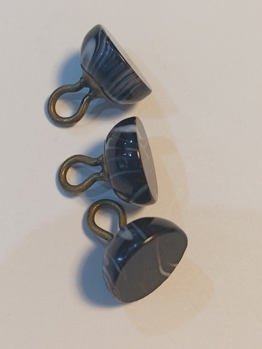Antique slag glass buttons - 3,