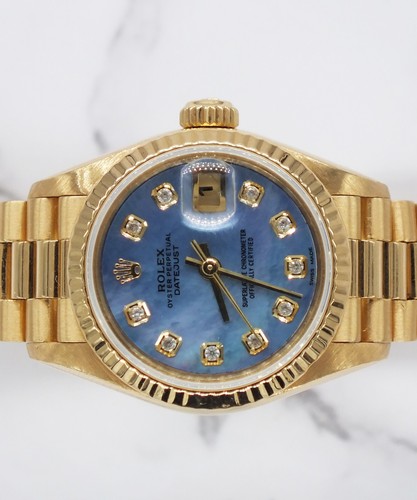 Solid gold 26mm - 26mm, datejust