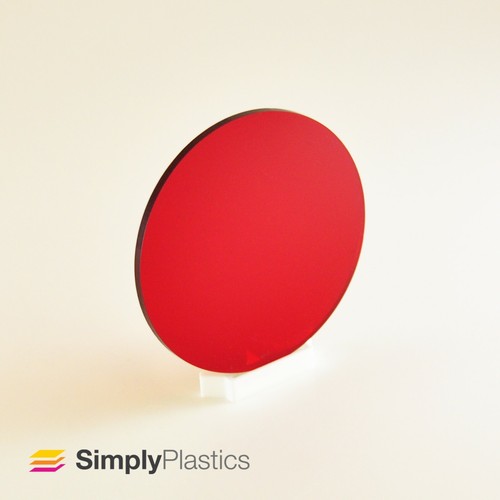 3mm perspex laser cut red - 3mm,