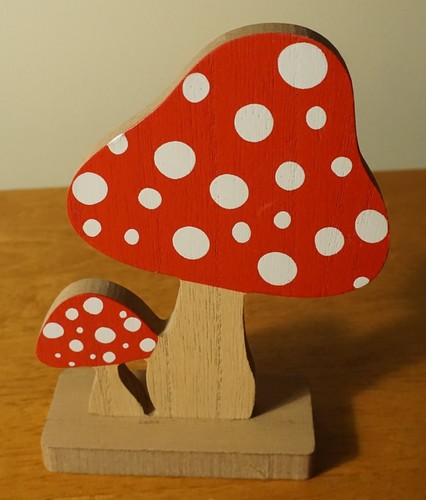 Mushroom figurine red polka - mushroom,