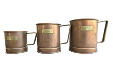 Set of 3 copper grain measures
