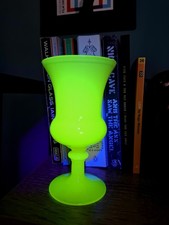 Uranium Vaseline Glass, Single Goblet/Wine Glass