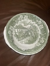 Coaching Taverns 1828 Royal Tudor Ware Green And White Bowl