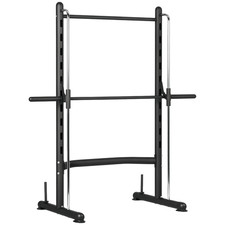 HOMCOM Adjustable Squat Rack with Pull Up Bar and Barbell Bar for Home Gym