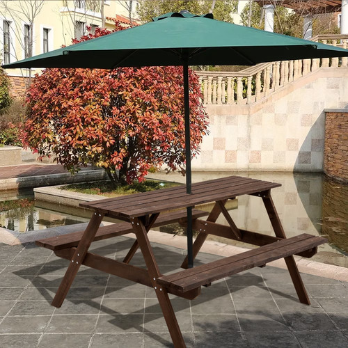 Wooden picnic bench - picnic, seat