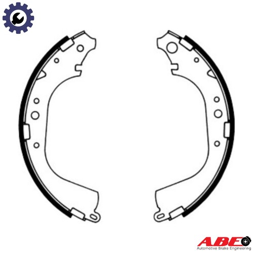 Brake shoe set c02039abe - brake,