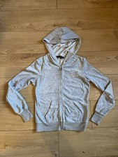Lipsy Grey Velvet ZipUp Hoody Luxe UK 8 Loungewear Glam Tracksuit Top Y2K Retro