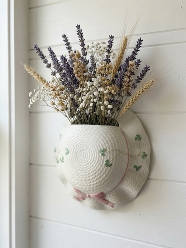 Belleek bonnet wall pocket - belleek,