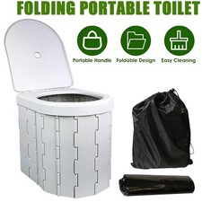 Foldable Camping Toilet W/ Lid
