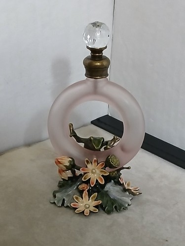 Frosted pink glass perfume - pink,