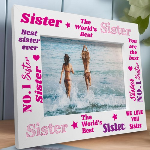 Worlds best sister wooden - sister,