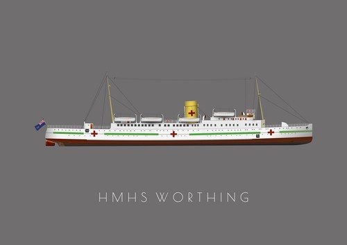 Hospital ship tss worthing - hospital,