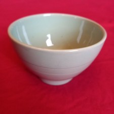 VINTAGE 1940s WOODS WARE GREEN BERYL...SUGAR BOWL