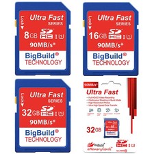 8GB to 32GB High-Speed SD