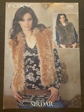 WOMENS ZIP UP BODY WARMER GILET 32”-42" VTG 90’s KNITTING PATTERN SIRDAR 8546