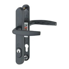 Hoppe UPVC High Security Door Handle (Secured By Design) - Matt Black PZ 95  
