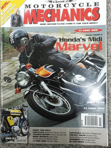 Motorcycle mechanics jul 2004 - jul,