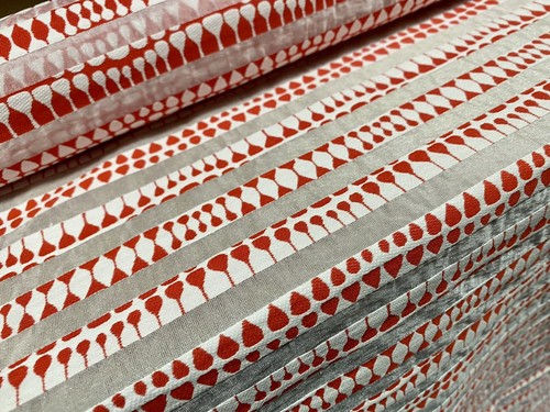 Organza woven burnout stripe - woven,