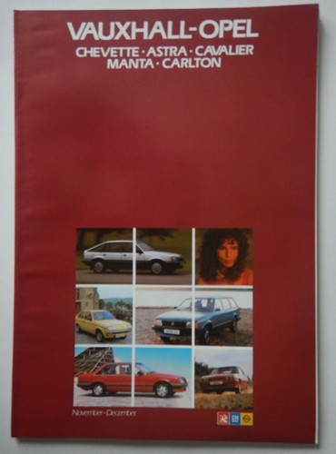Vauxhall opel orig 1982 - uk, mkt