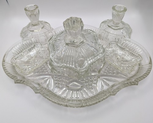 Vintage art deco clear pressed - deco,