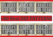 DXF DWG of PLASMA LASER AND ROUTER Cut -CNC+80 PANELS PATTERN P7-12