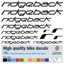 Ridgeback bike decals labels