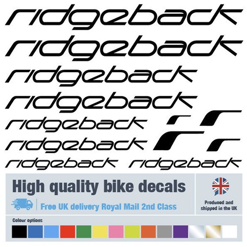 Ridgeback bike decals - , labels