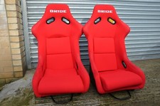 2x XL size Bride Z Red. Fibre glass back. Bucket seats racing