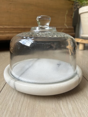 Solid marble cheese cloche - marble,