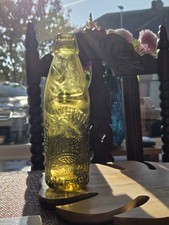 Nice! Globe Pictorial Leigh & co Salford Amber Green 10 oz Codd Bottle