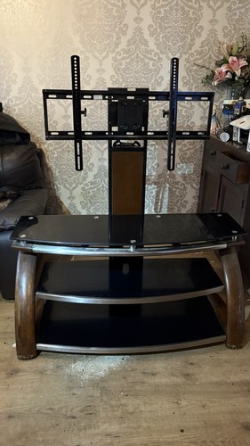 Black glass freestanding - black, tv