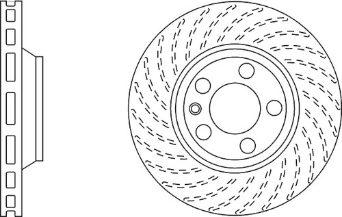 Brake disc single vented fits - brake,