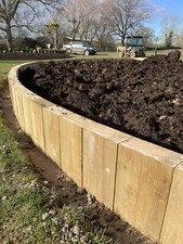 Timber garden edging sleepers