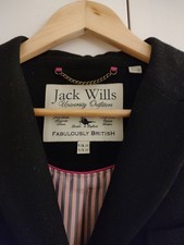 Jack Wills Navy Wool Lined Hacking Jacket / Blazer UK14