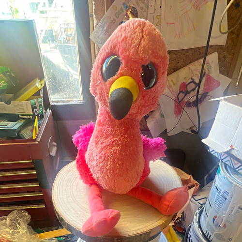 Pink flamingo plush - flamingo,