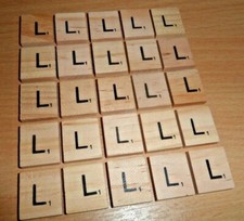 Wooden Wood LETTERS A-Z  PICK & MIX  NEW 10 PIECE PACKS SCRABBLE STYLE TILES