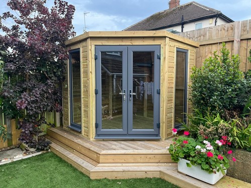 Garden corner summer house - garden,