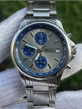 Seiko Blue Panda Chronograph