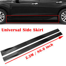 86.6" Gloss Black Car Side Skirts Extension Rocker Panel Splitter Lip Universal