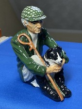 Border Collie & Shepherd Sheepdog Figure Shebeg Pottery Isle Of Man