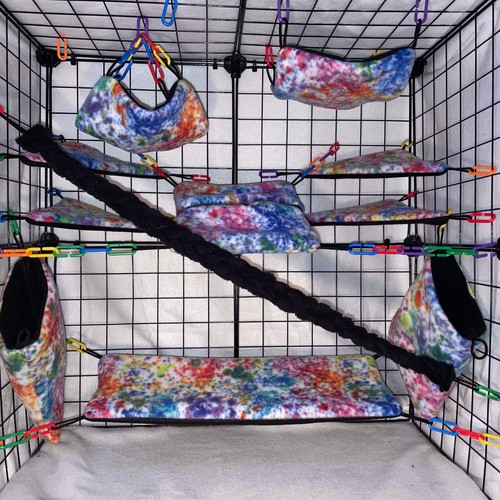 11pc sugar glider fleece - glider, cage