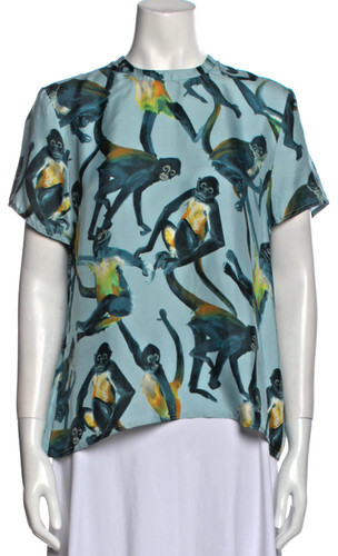 Valentino monkey print - print, silk