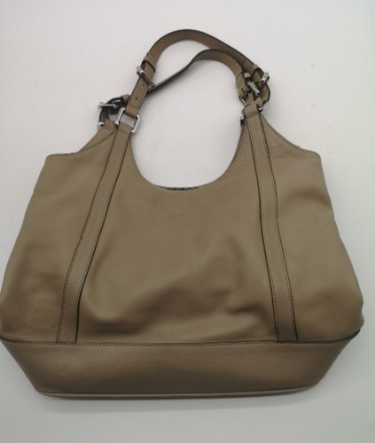 Large beige shoulder bag - large,