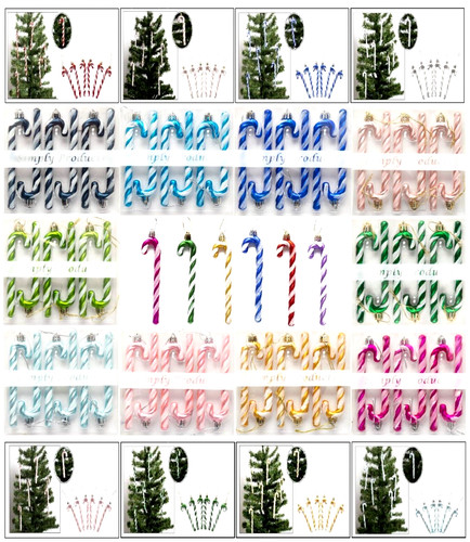 Candy cane glitter baubles - candy,
