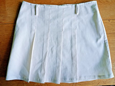 Preowned White Pleated Tennis Mini Skirt Waist 26"