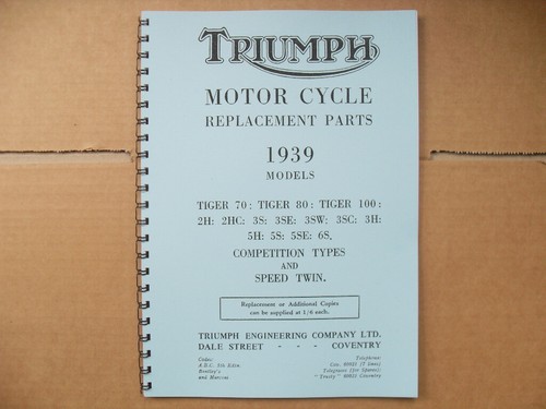 Triumph parts book 1939 - book,