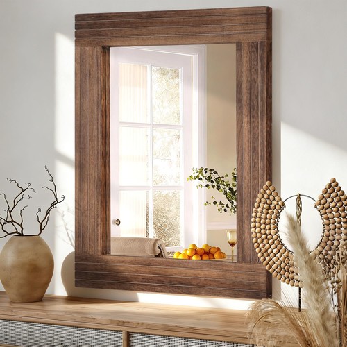 Hlfmvwe wood mirror - wood,