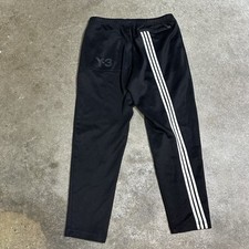 adidas Y-3 YOHJI YAMAMOTO Track Pants Black Three Stripes On Back Size SP 28x26
