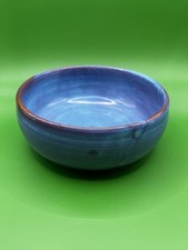 Studio Pottery Bowl Blue Glaze
