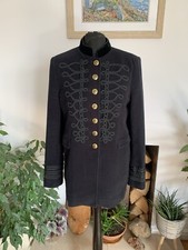 Zara Black Velvet Military